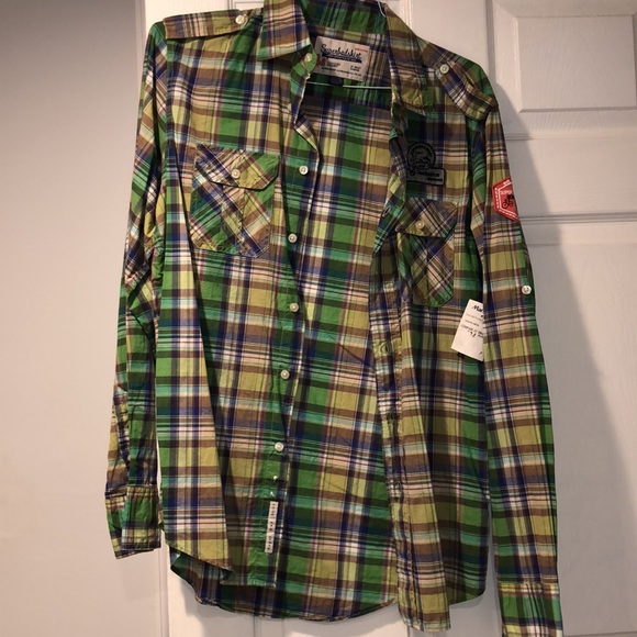 superbadshirt Other - Vintage Superbad Plaid Button Down Mens Large